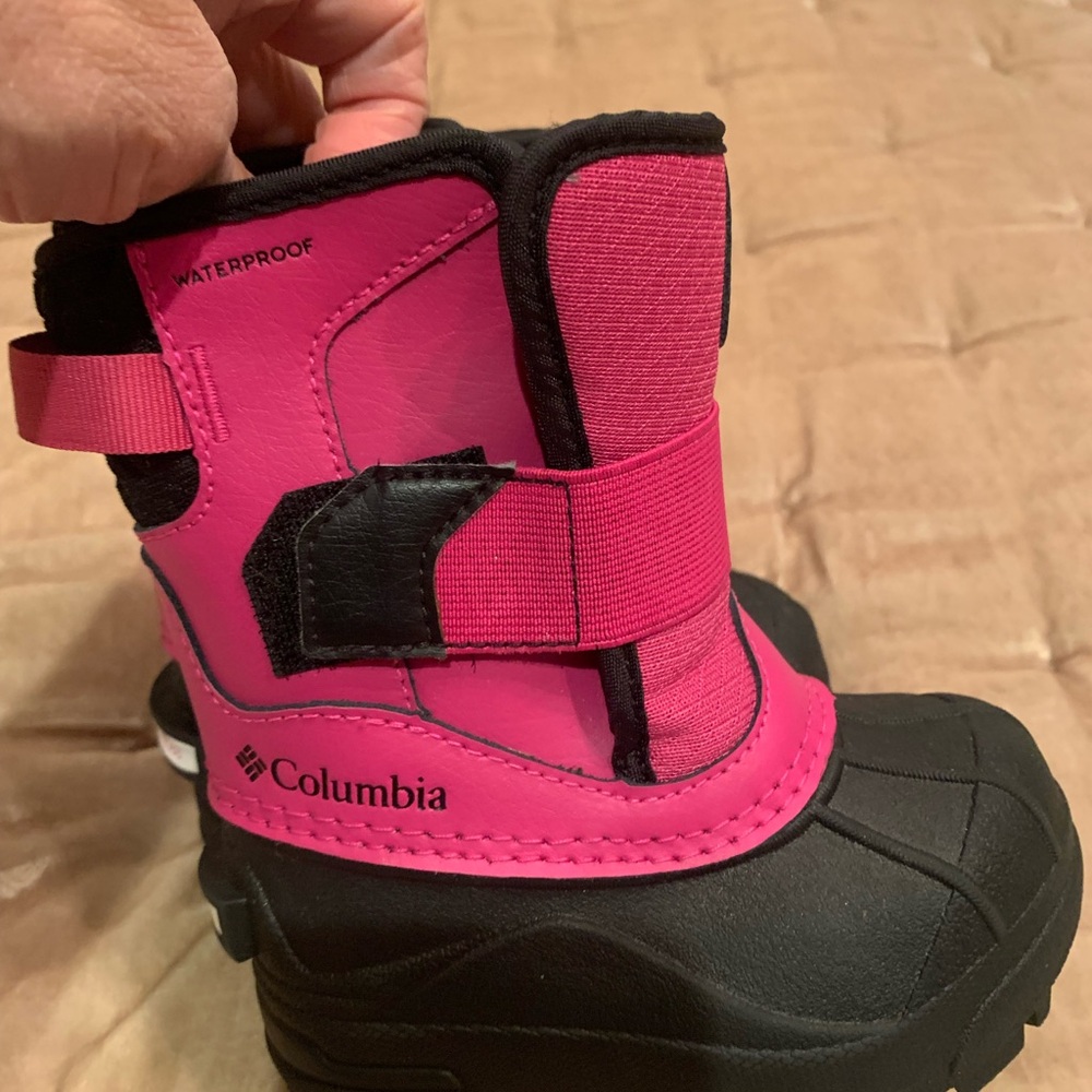 Columbia Pink and Black Kids Waterproof Winter Boot